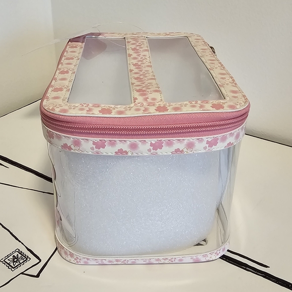 🌸🐻 NWT San-x Rilakkuma Korilakkuma Sakura Clear Cosmetics Makeup Pouch Bag - Picture 7 of 10